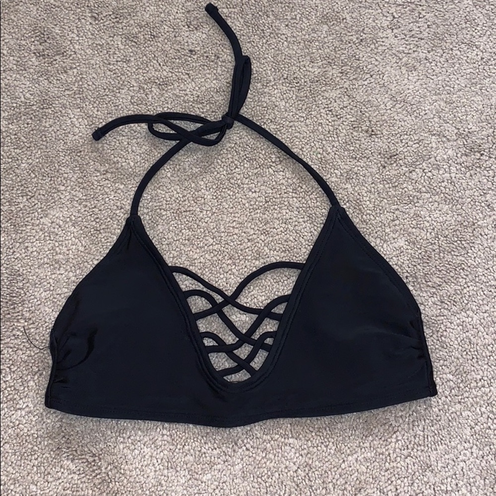 Black strappy bikini top